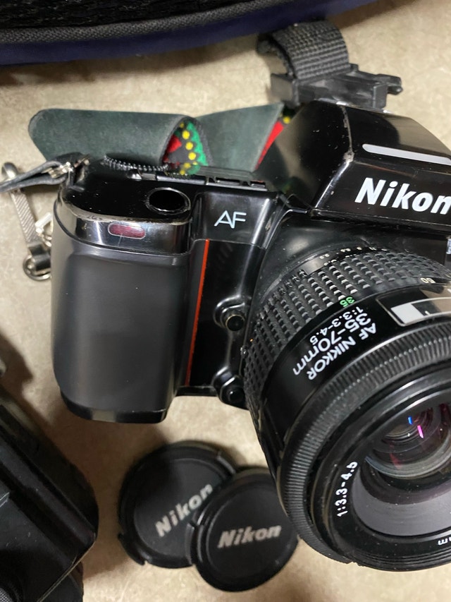 Nikon F-801 35mm Film Camera with Lenses