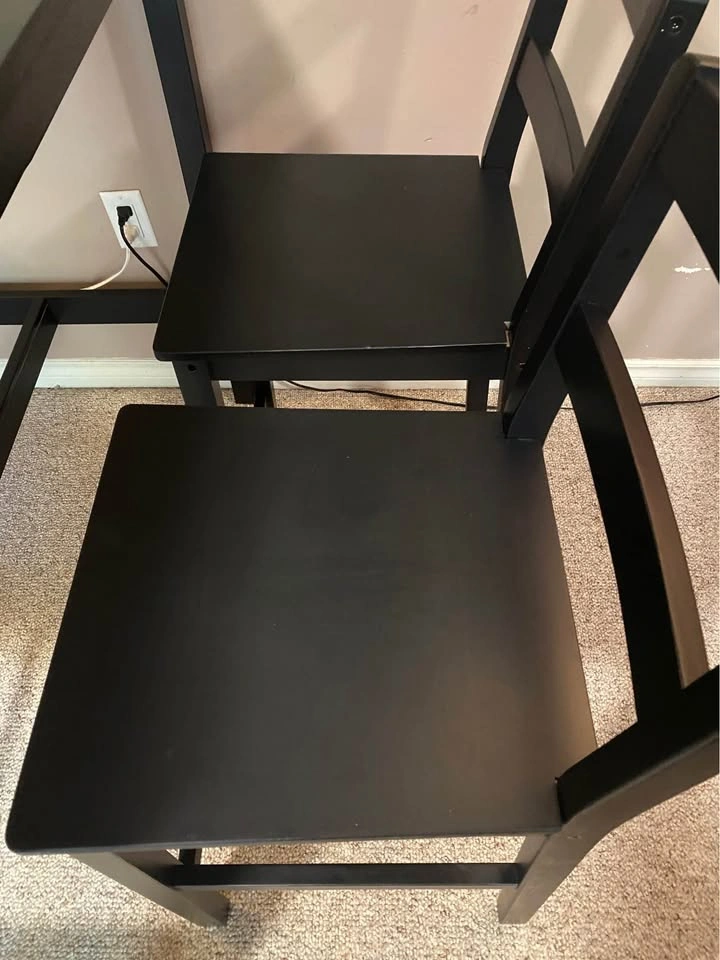 Black IKEA Hagernas Tall Dining Table Set - photo 2