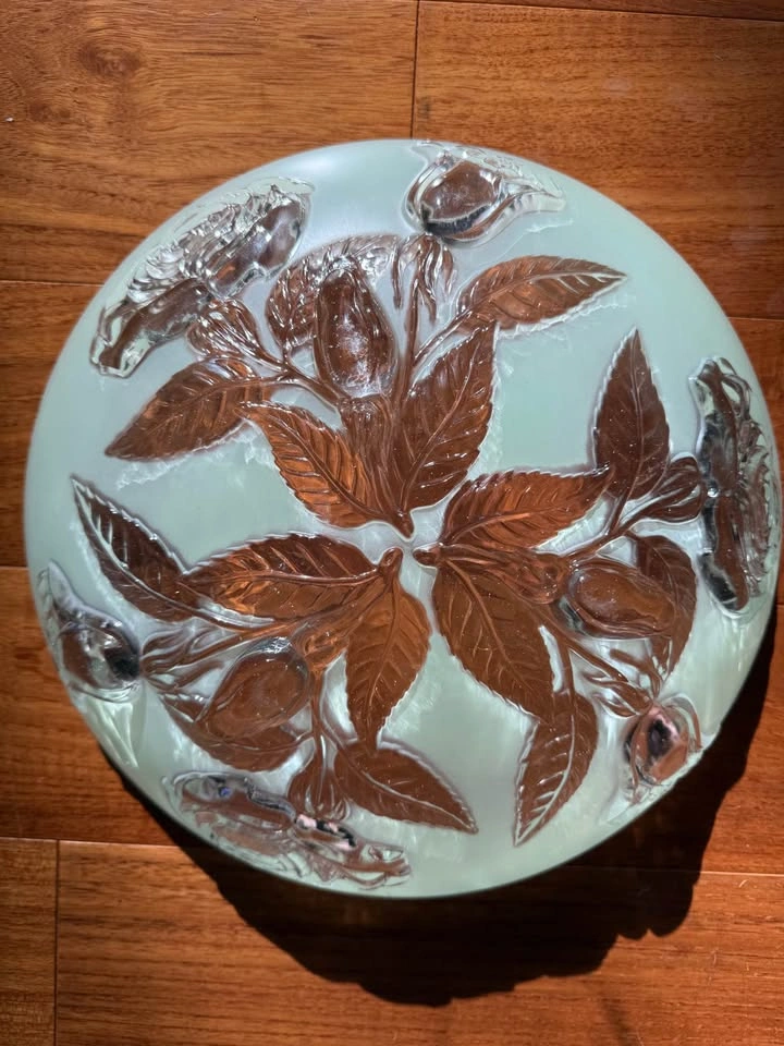 Large Imperial Glass "Verlys Rose" Centerpiece Bowl. *RARE* - photo 2
