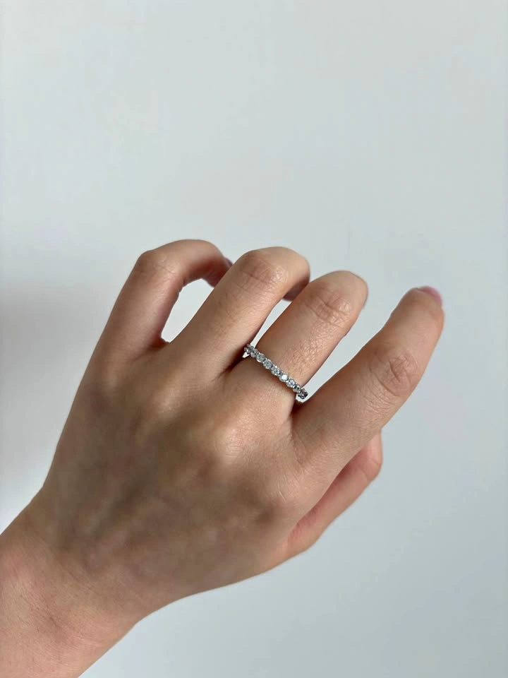 Sterling Silver Tennis Ring