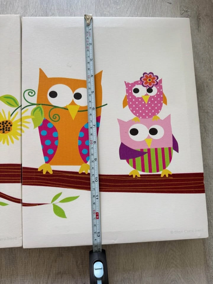 Owl Canvas Wall Art Set - photo 2