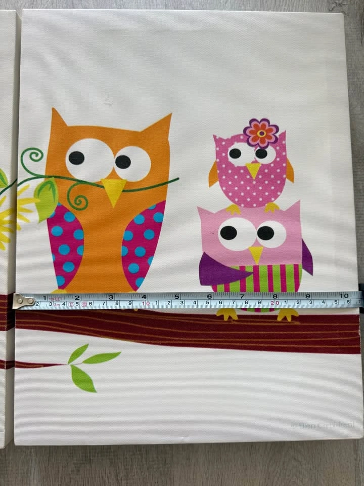 Owl Canvas Wall Art Set - photo 3