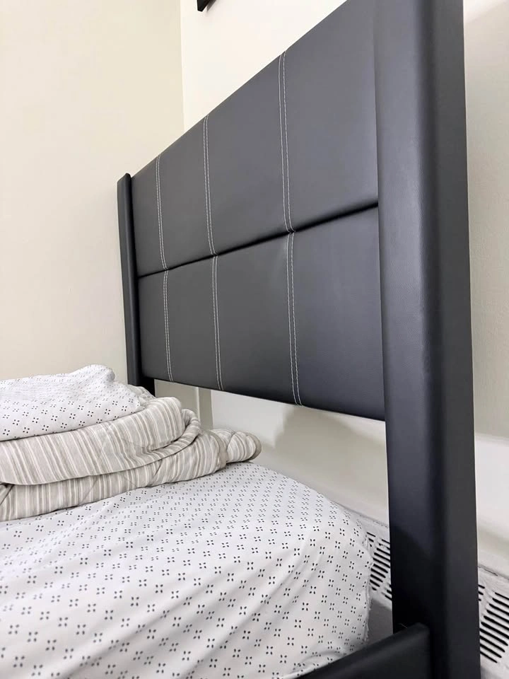 Twin Bed Frame and Mattress with Upholstered Headboard - photo 4