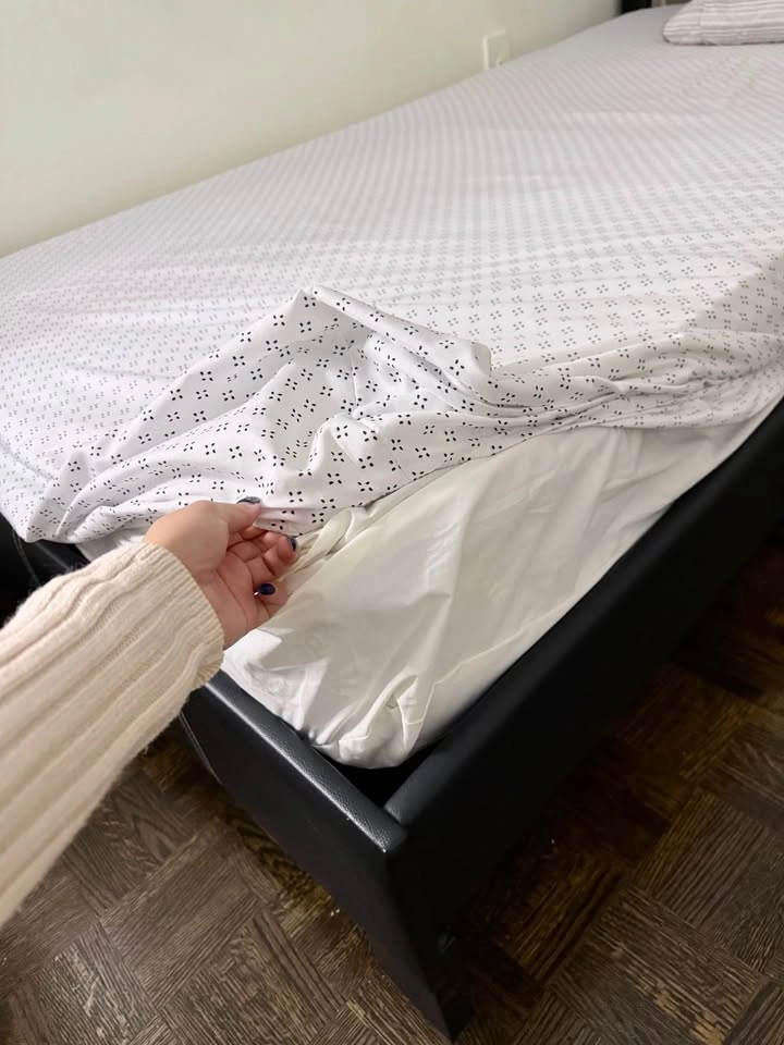 Twin Bed Frame and Mattress with Upholstered Headboard - photo 5