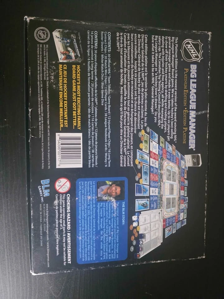 NHL Big League Manager Platinum Edition Board Game – Opened Unpl - photo 2