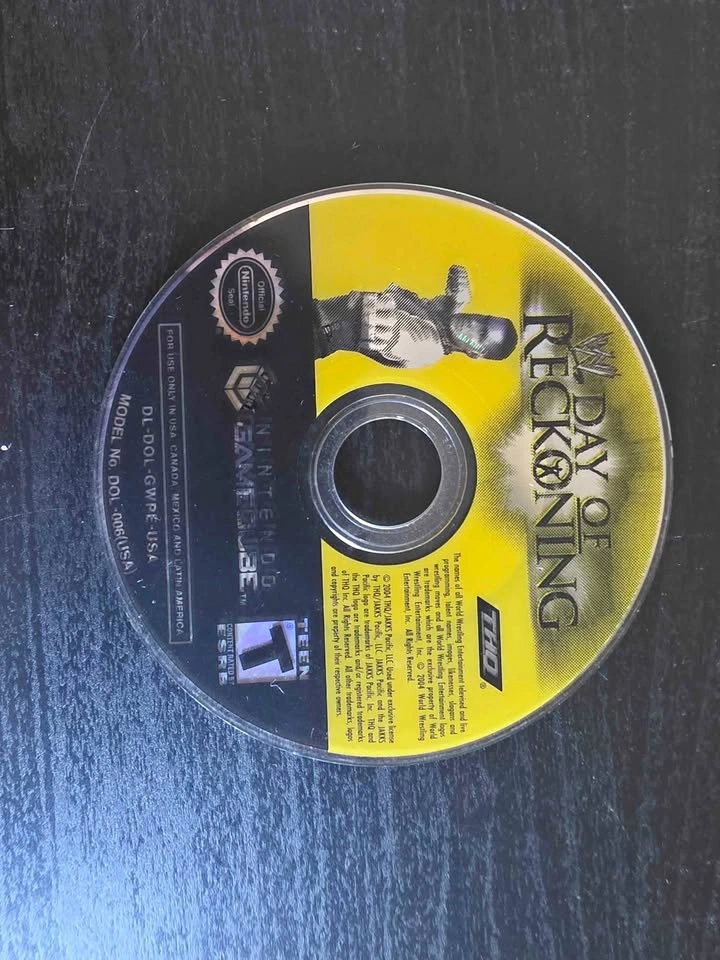Nintendo Gamecube WWE Day of Reckoning Disc Only
