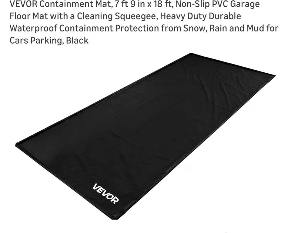 VEVOR Containment Garage Mat - 7 ft 9 in x 18 ft