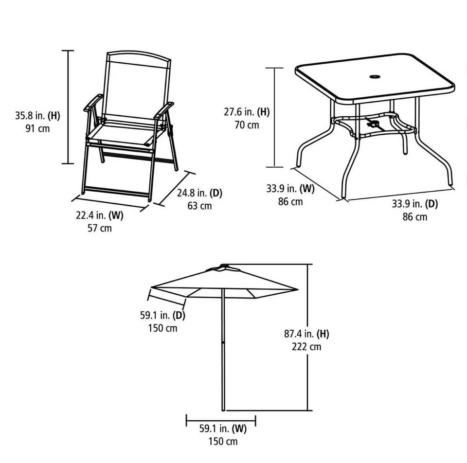 OUTDOOR DINNING SET - photo 3