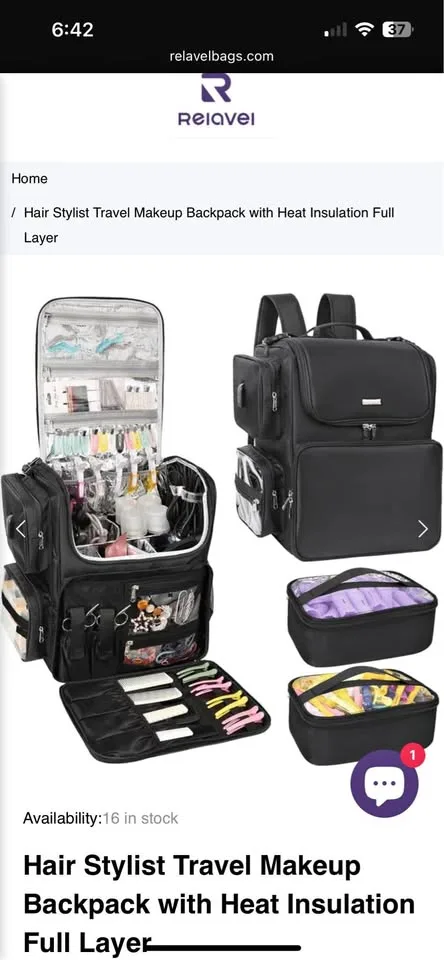 Hair styling kit backpack thumbnail