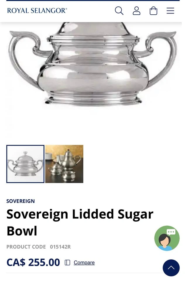 Royal Selangor Sovereign Pewter Sugar Bowl - photo 5