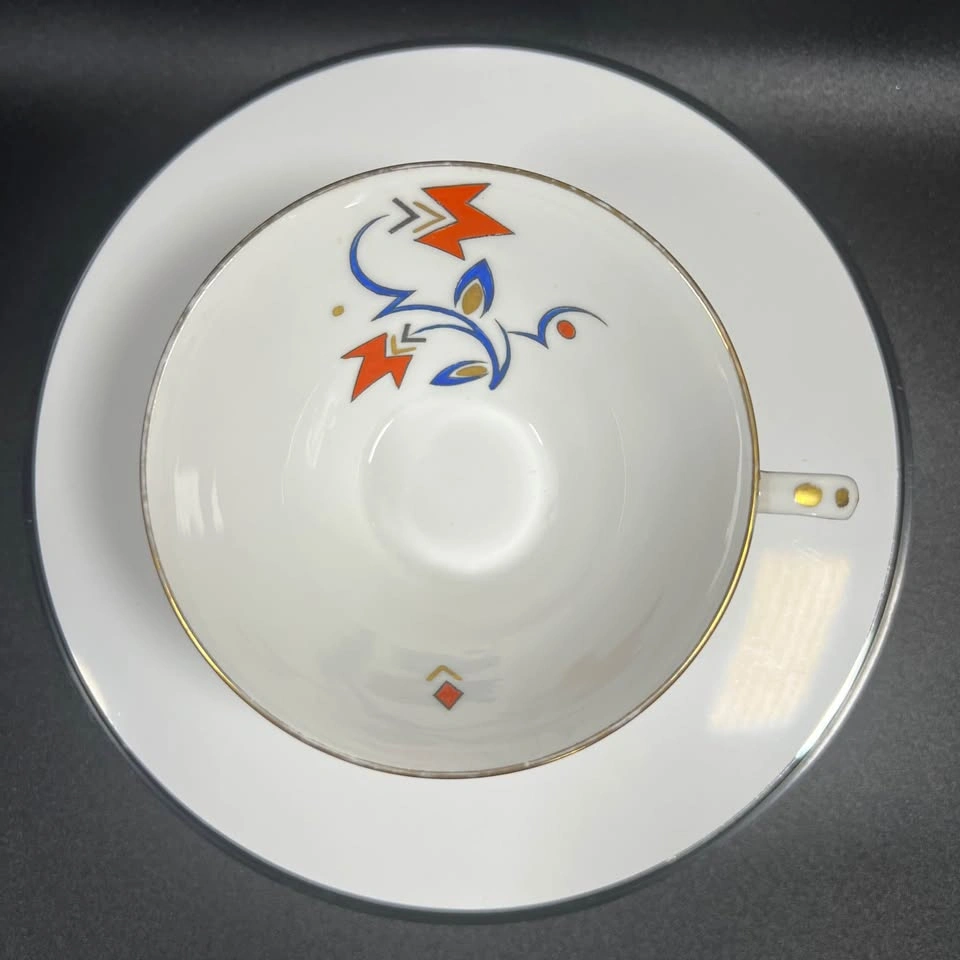 Art Deco Porcelain Tea Cup and Saucer - photo 2
