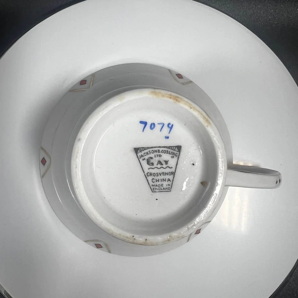 Art Deco Porcelain Tea Cup and Saucer - photo 5