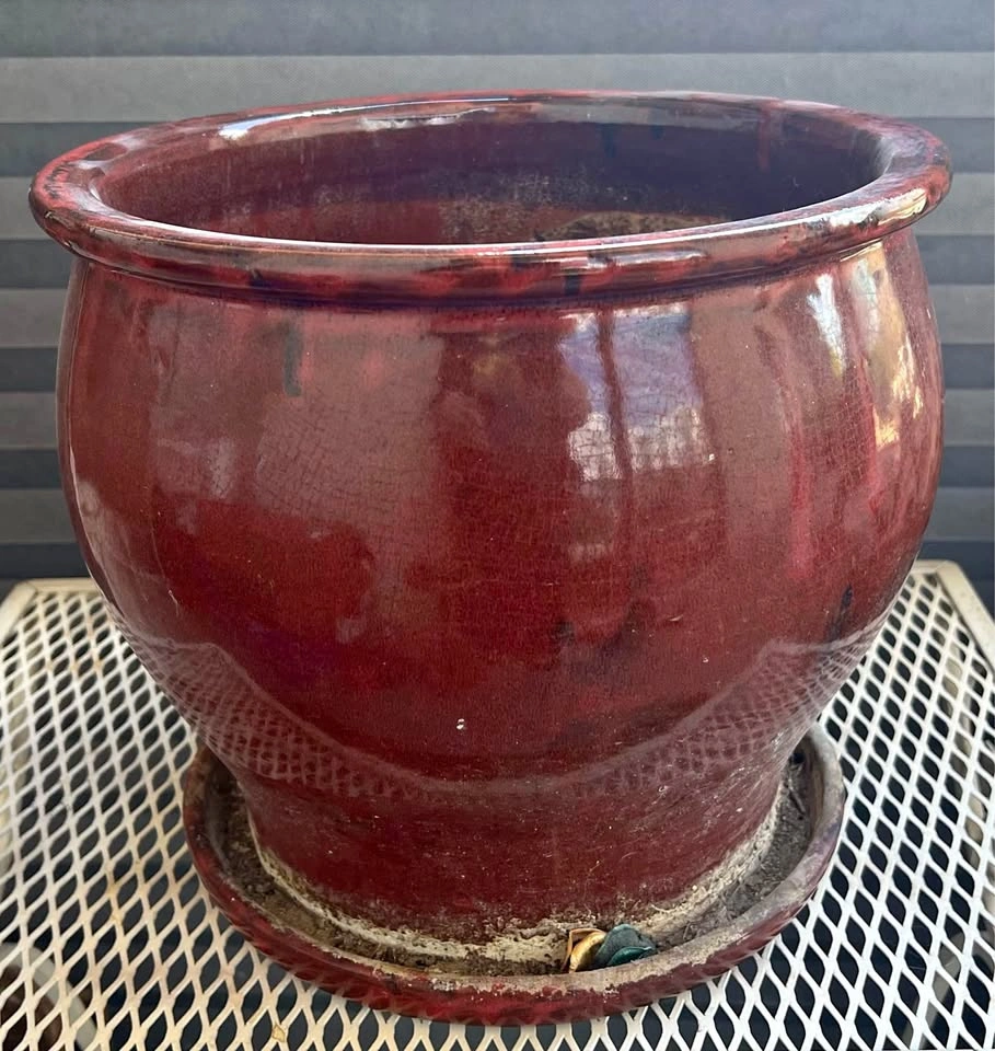 Large Glazed Flower Planter