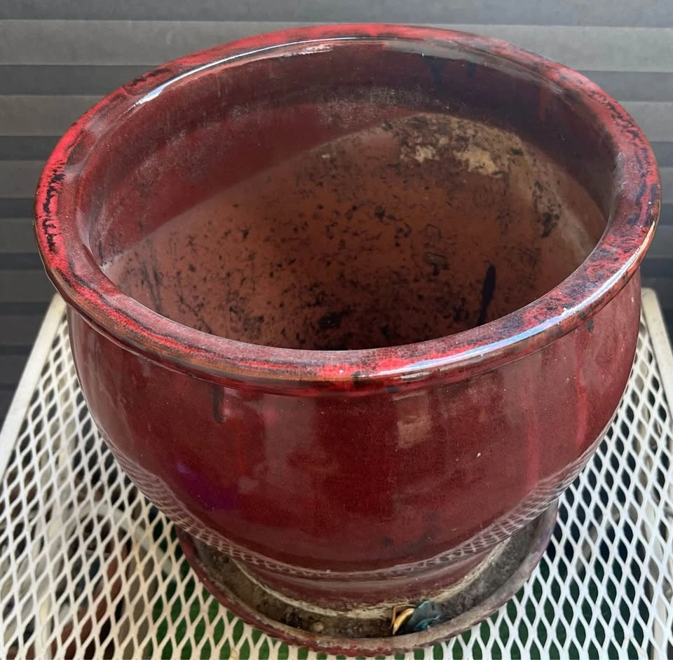 Large Glazed Flower Planter - photo 2
