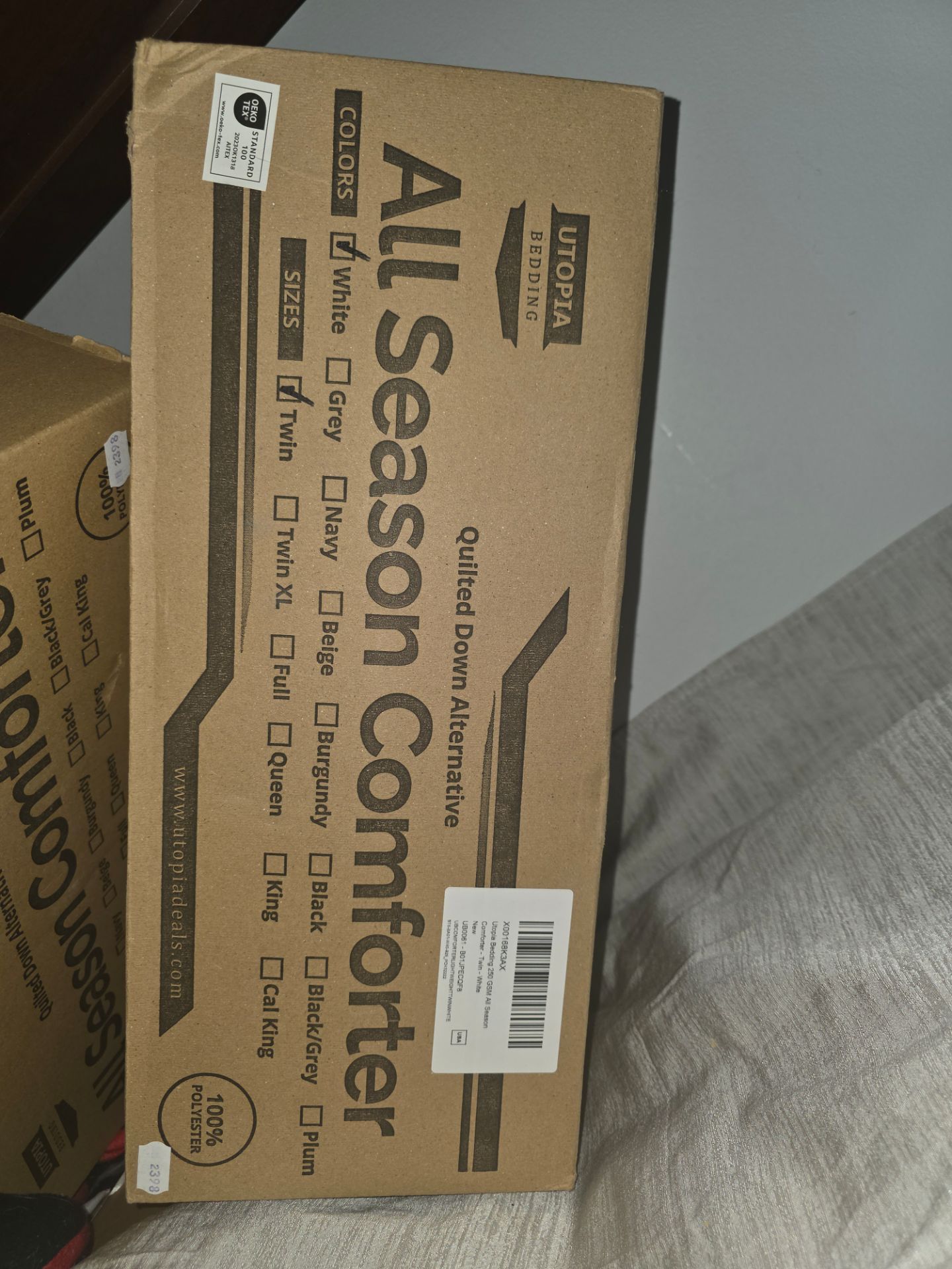 2 Brand New White Twin Comforters
