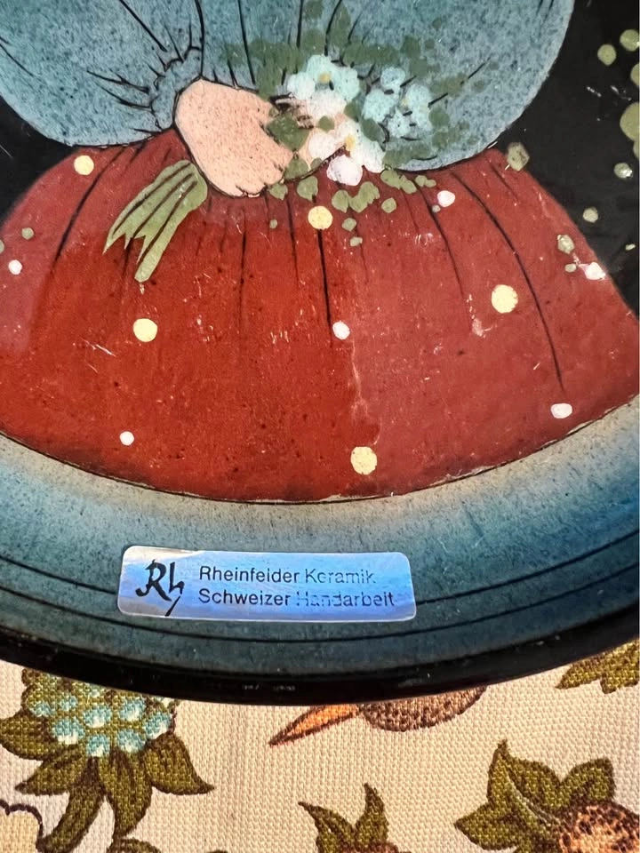 1960s Rheinfelden Keramik Handarbeit Pottery Plate - photo 2