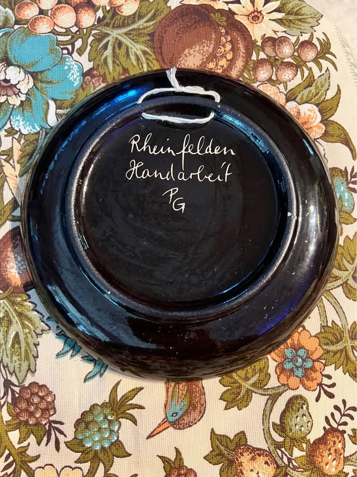 1960s Rheinfelden Keramik Handarbeit Pottery Plate - photo 4