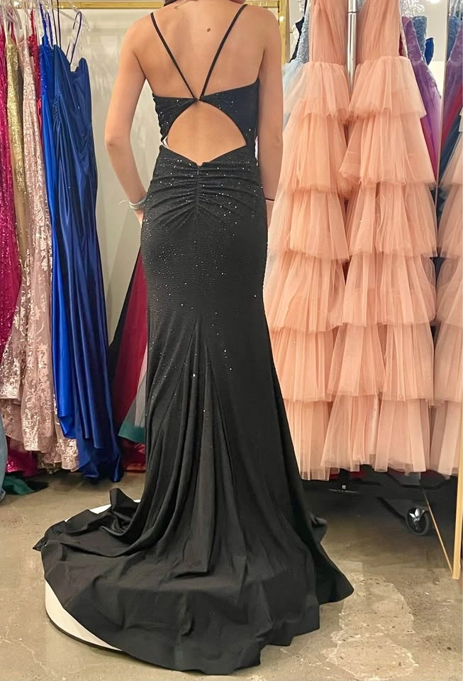 Elegant Black Prom Dress - Size 00 - Paid $650, Negotiable - photo 4