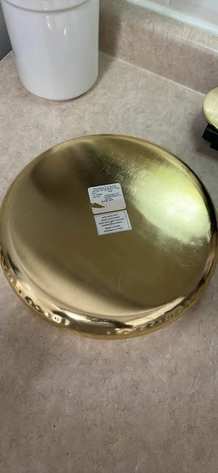 Homesense Gold Hammered Tray 12 inch - photo 2