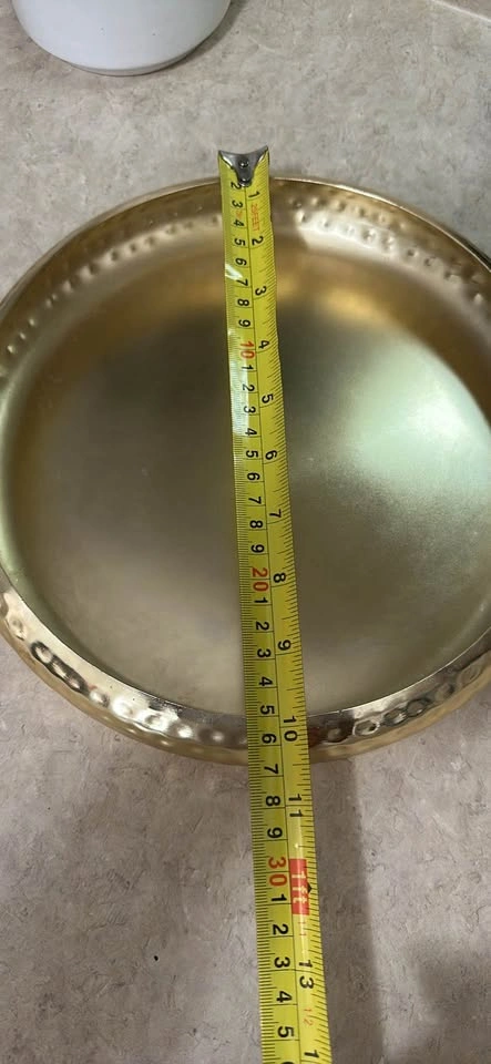 Homesense Gold Hammered Tray 12 inch - photo 3