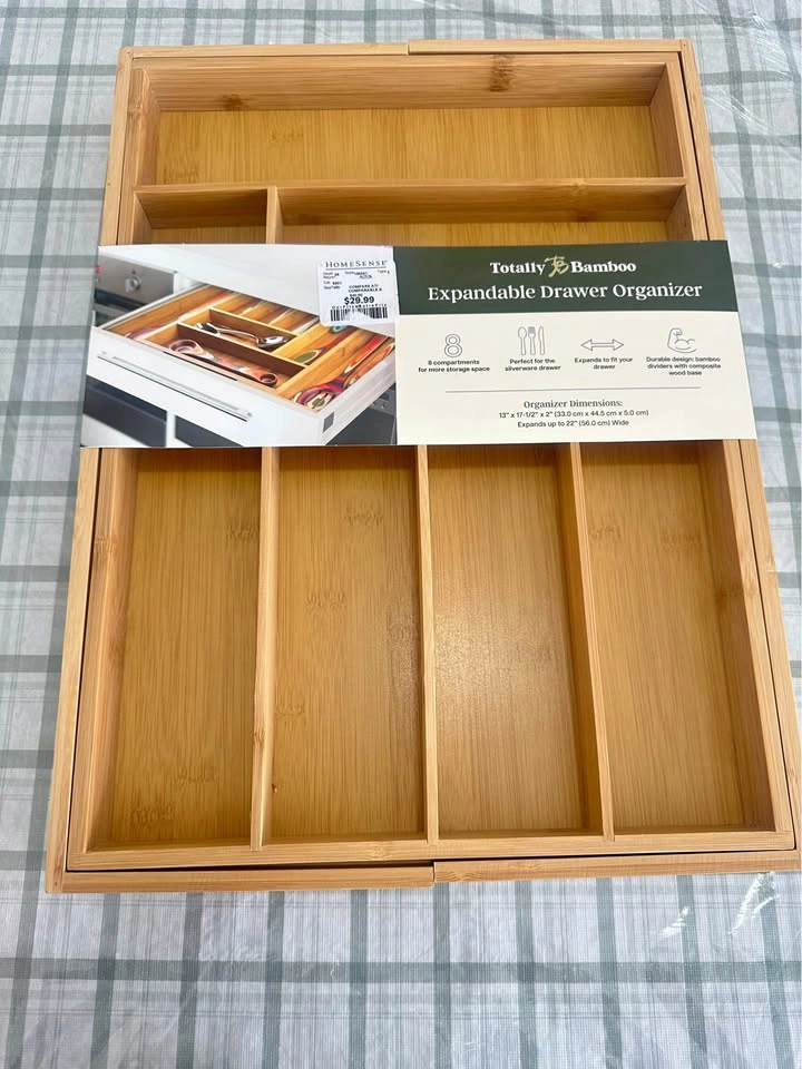 Totally Bamboo Expandable Drawer Organizer
