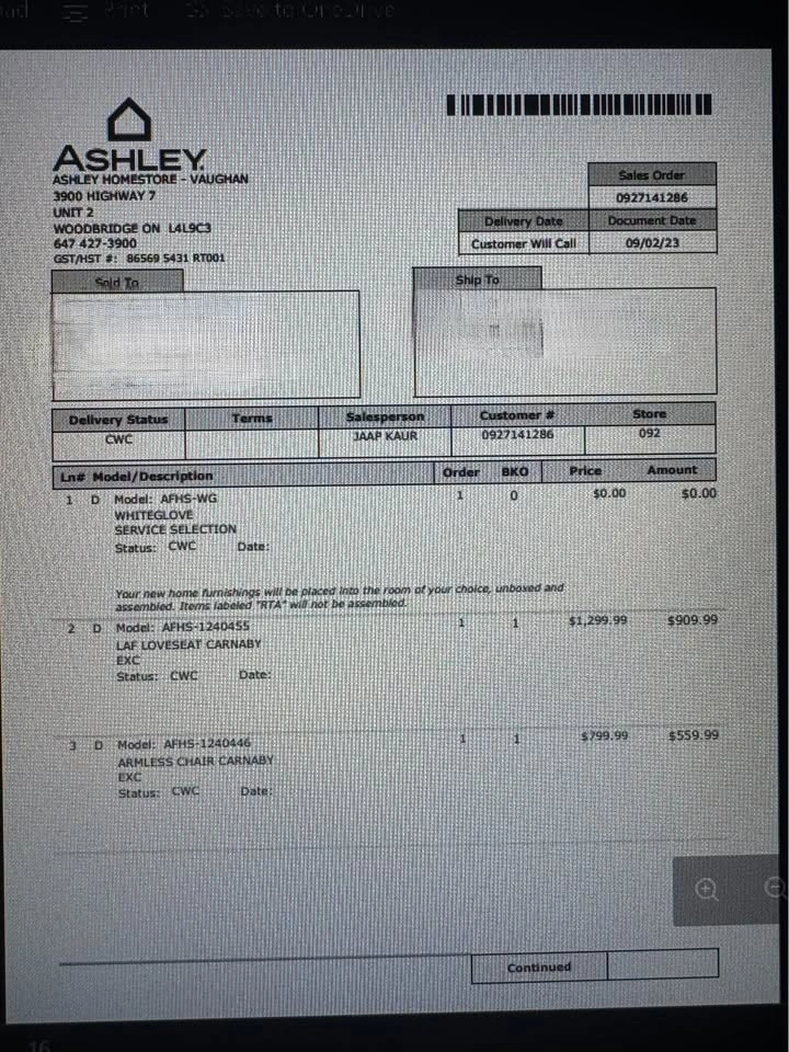 Ashley Carnaby 3 Piece Sectional - Linen / Right Facing - photo 4
