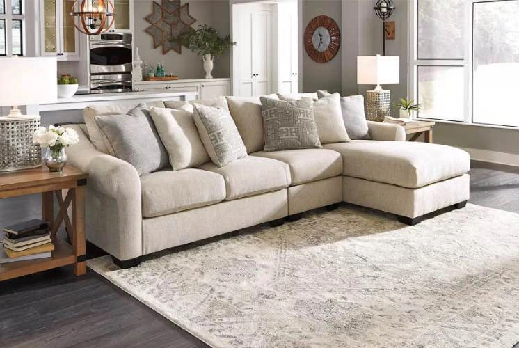 Ashley Carnaby 3 Piece Sectional - Linen / Right Facing - photo 5
