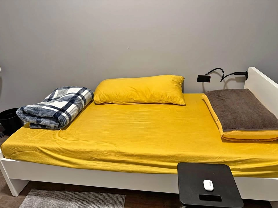 IKEA Twin Bed Frame and Memory Foam Mattress