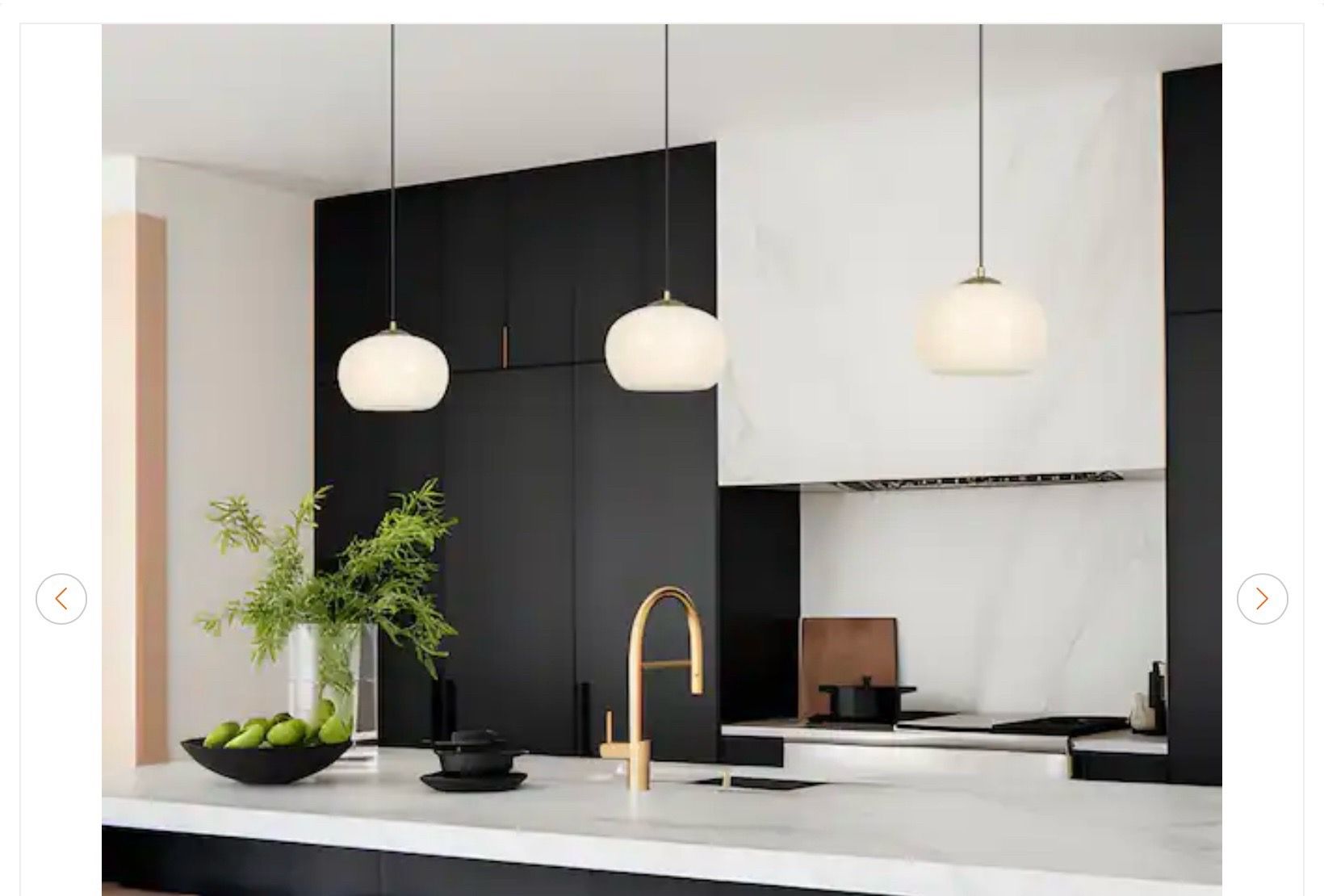 2 Modern Opal Glass Pendant Hanging Lights - photo 2