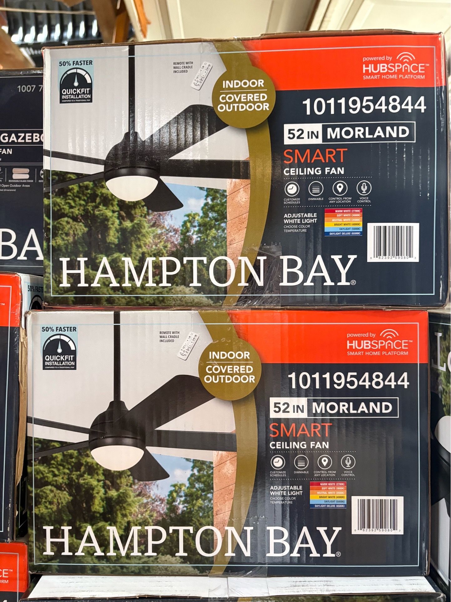 Hampton Bay Morland 52 in. Smart Ceiling Fan - New