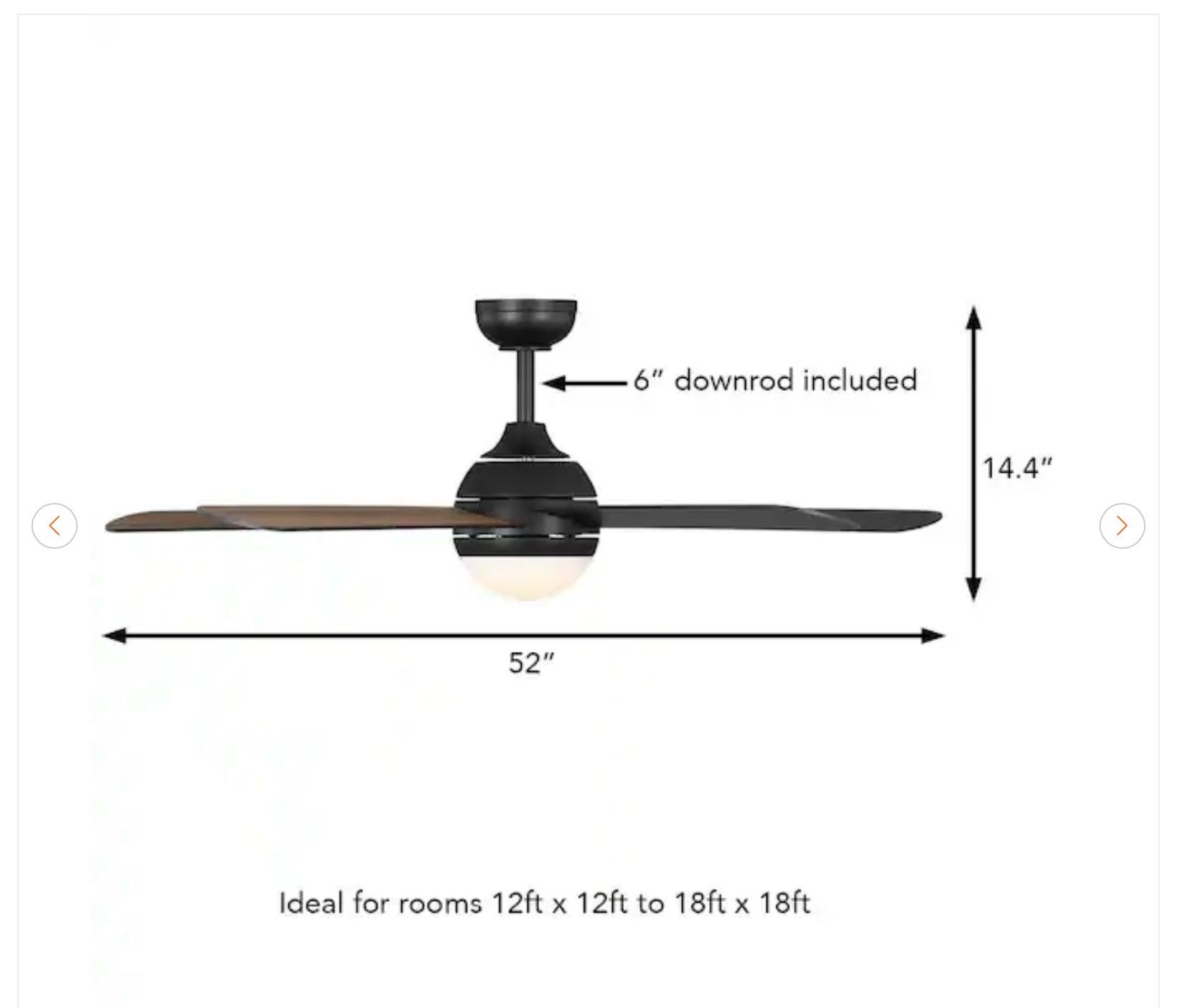 Hampton Bay Morland 52 in. Smart Ceiling Fan - New - photo 4