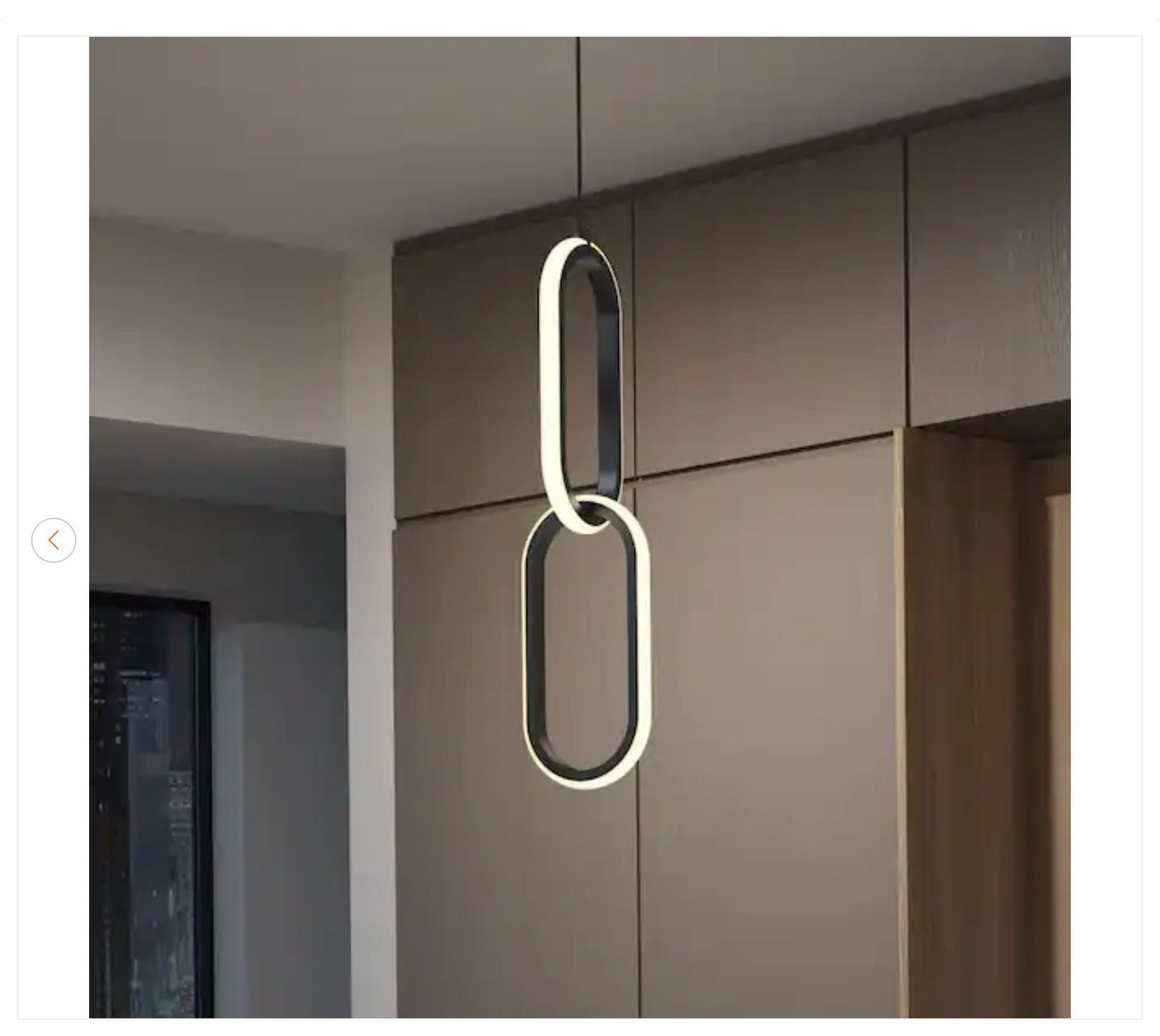 Artika Catena 20W 2-Light Matte Black LED Pendant Light
