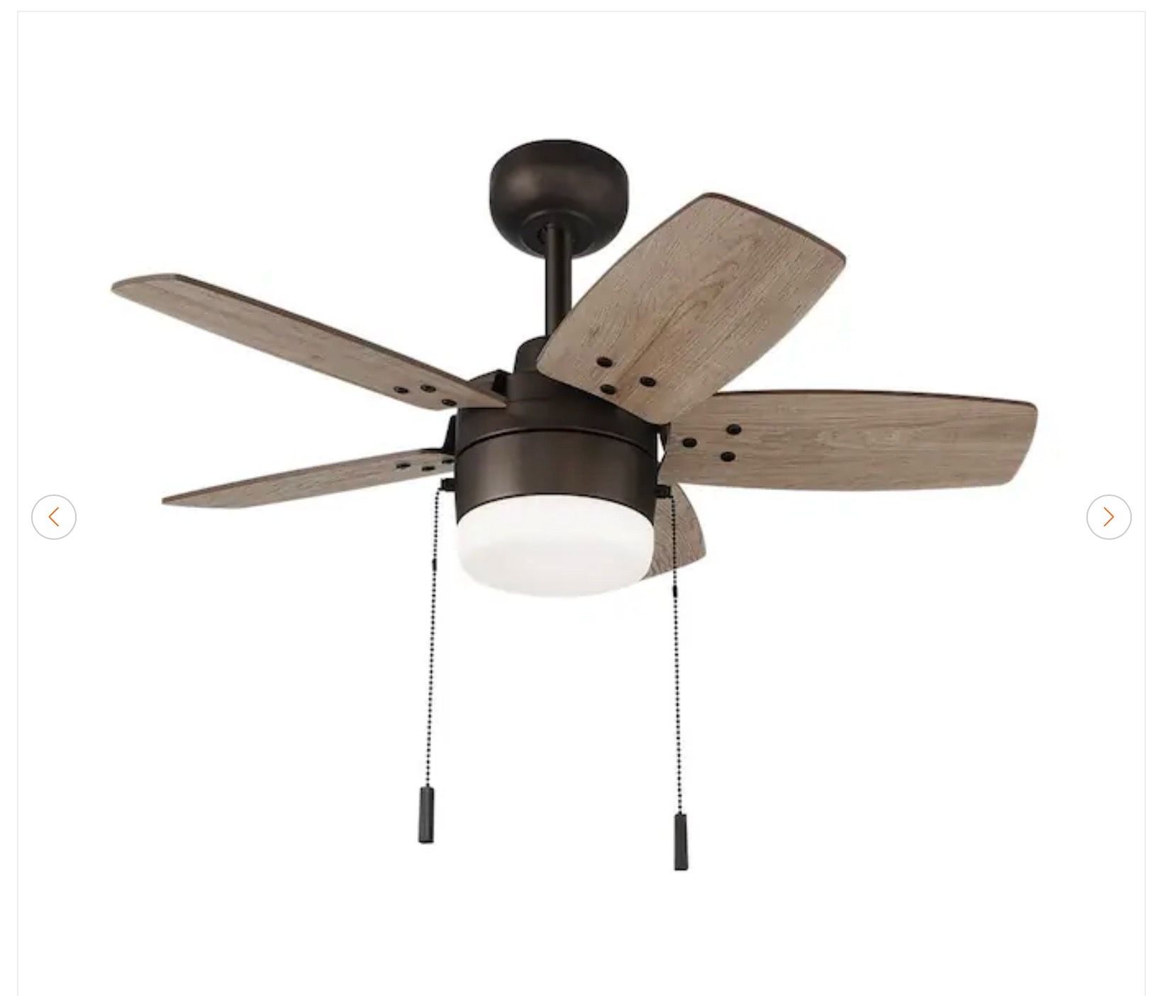 Hampton Bay Waterly 32 in. Indoor Plated Bronze Ceiling Fan