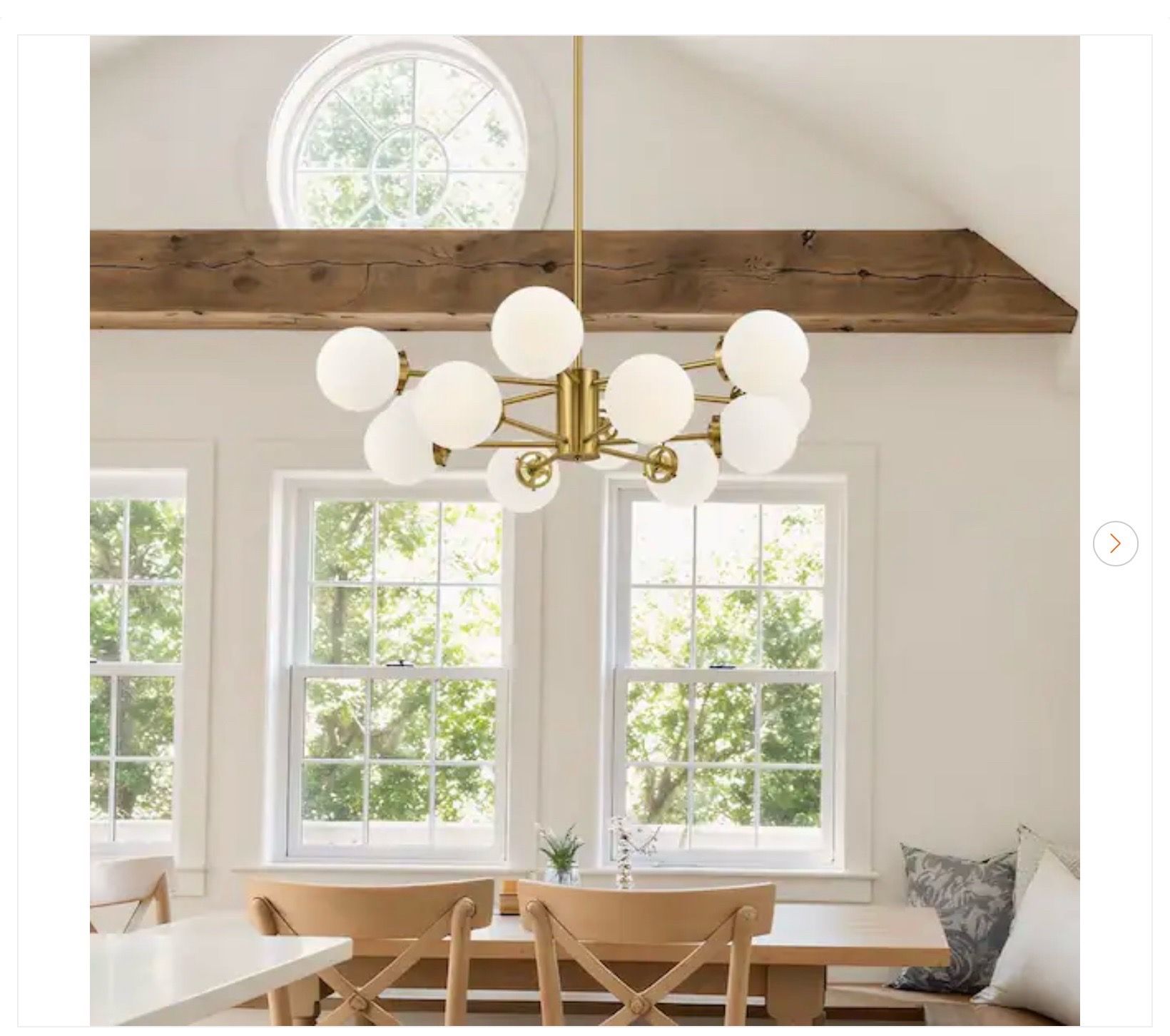 12-Light Brushed Brass Sputnik Chandelier