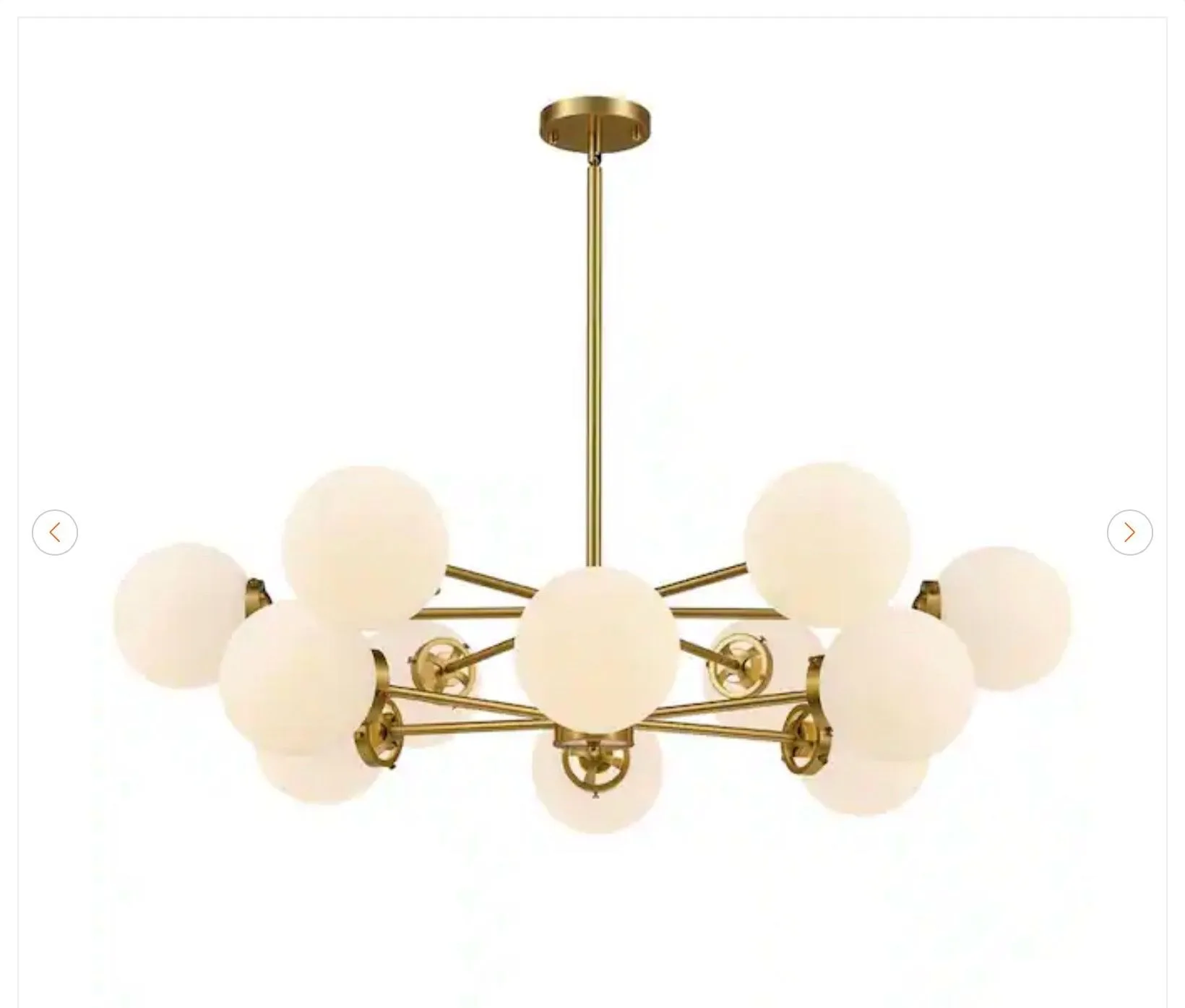 12-Light Brushed Brass Sputnik Chandelier - photo 2
