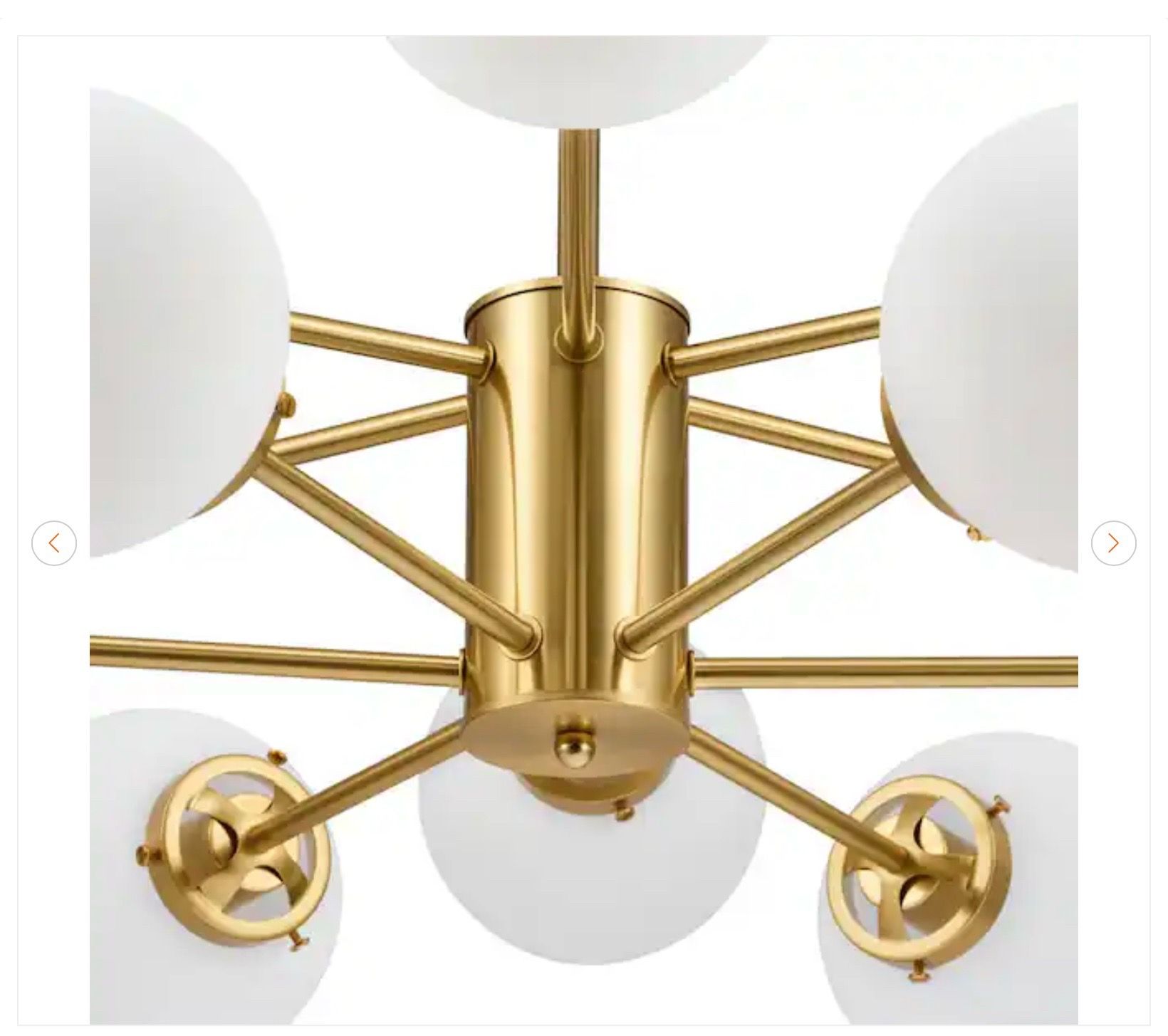 12-Light Brushed Brass Sputnik Chandelier - photo 5