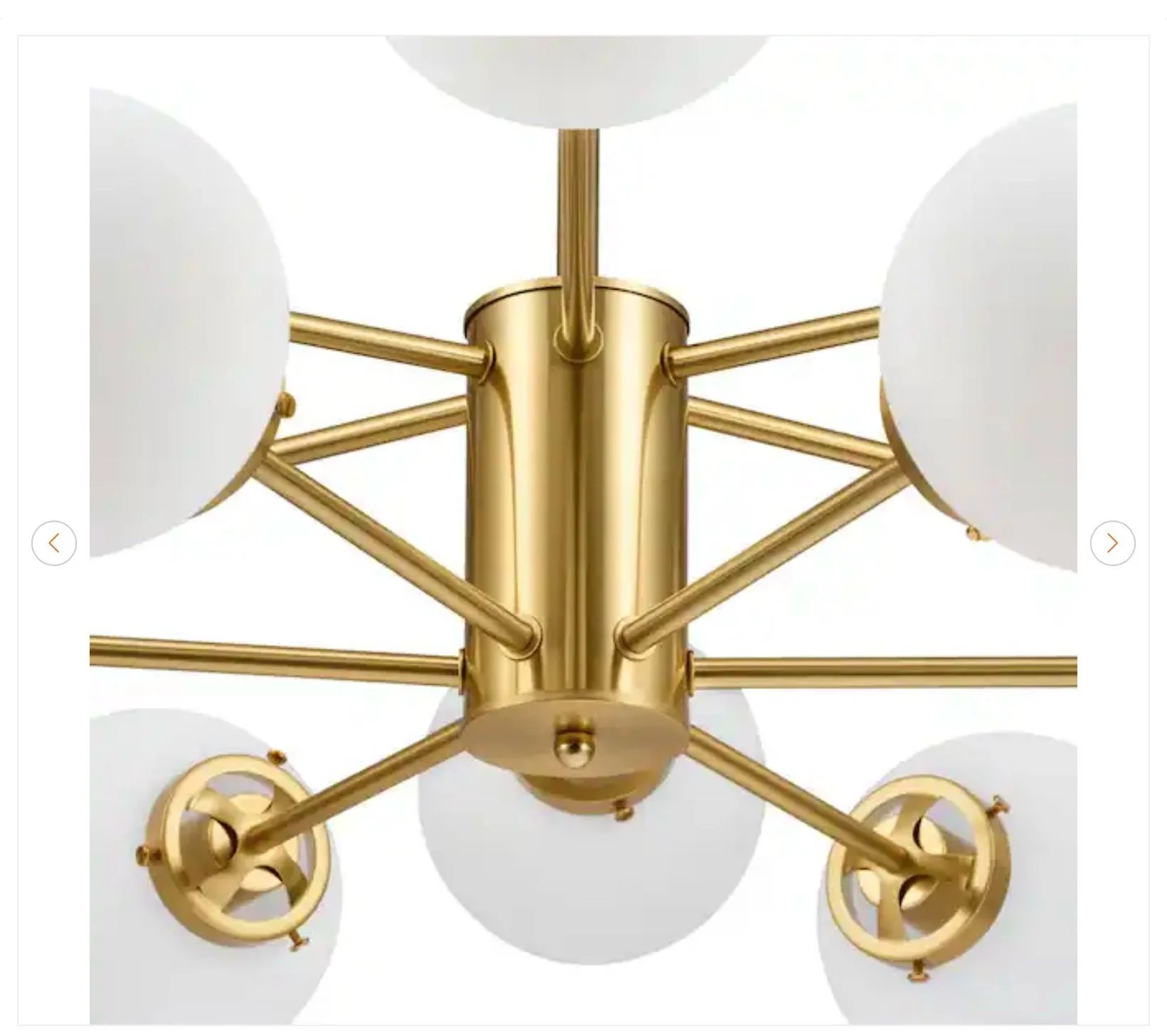 12-Light Brushed Brass Sputnik Chandelier - photo 5