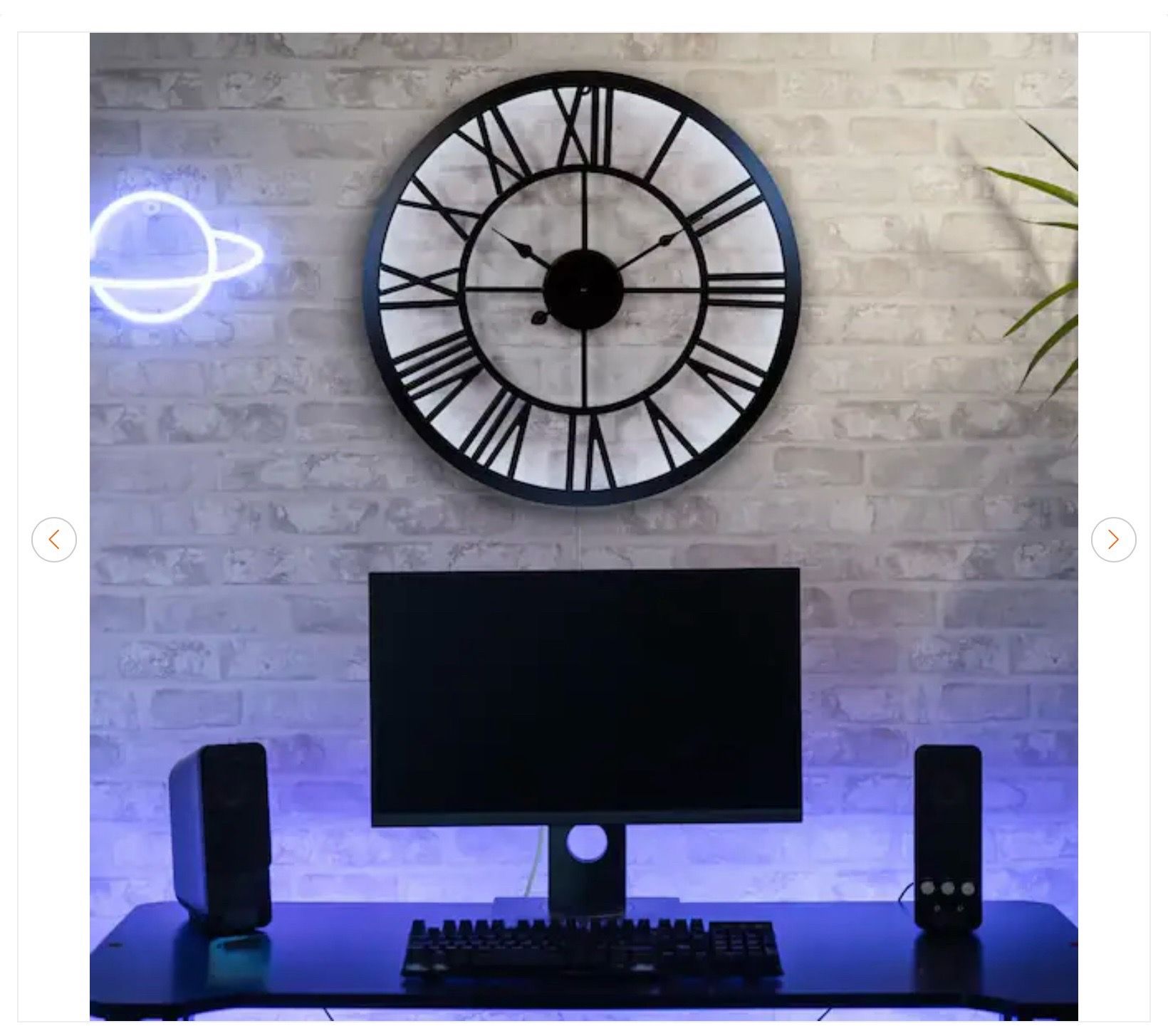 La Crosse Clock 19.7 in. Edison Lighted Analog Quartz Wall Clock - photo 2