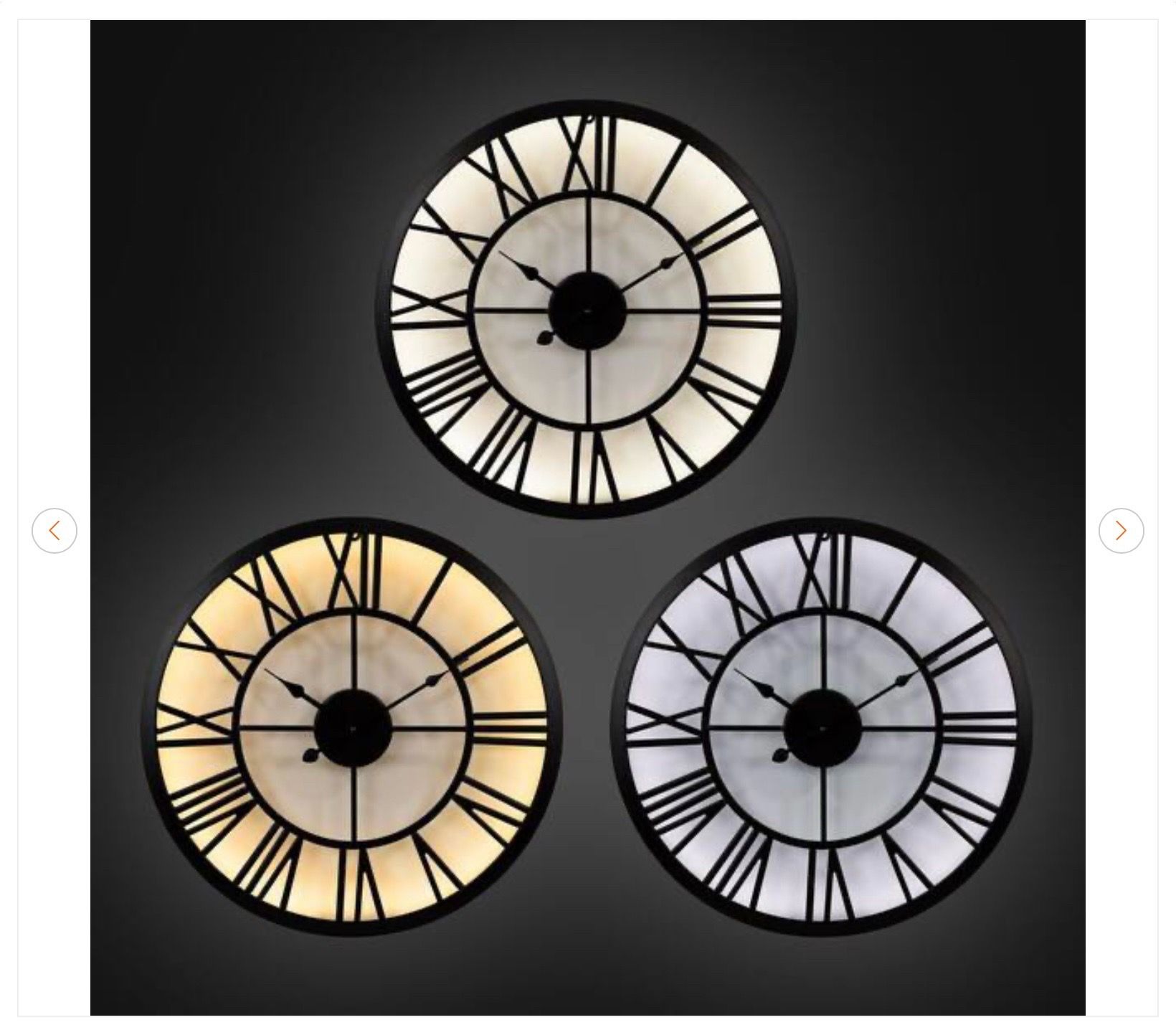 La Crosse Clock 19.7 in. Edison Lighted Analog Quartz Wall Clock - photo 4