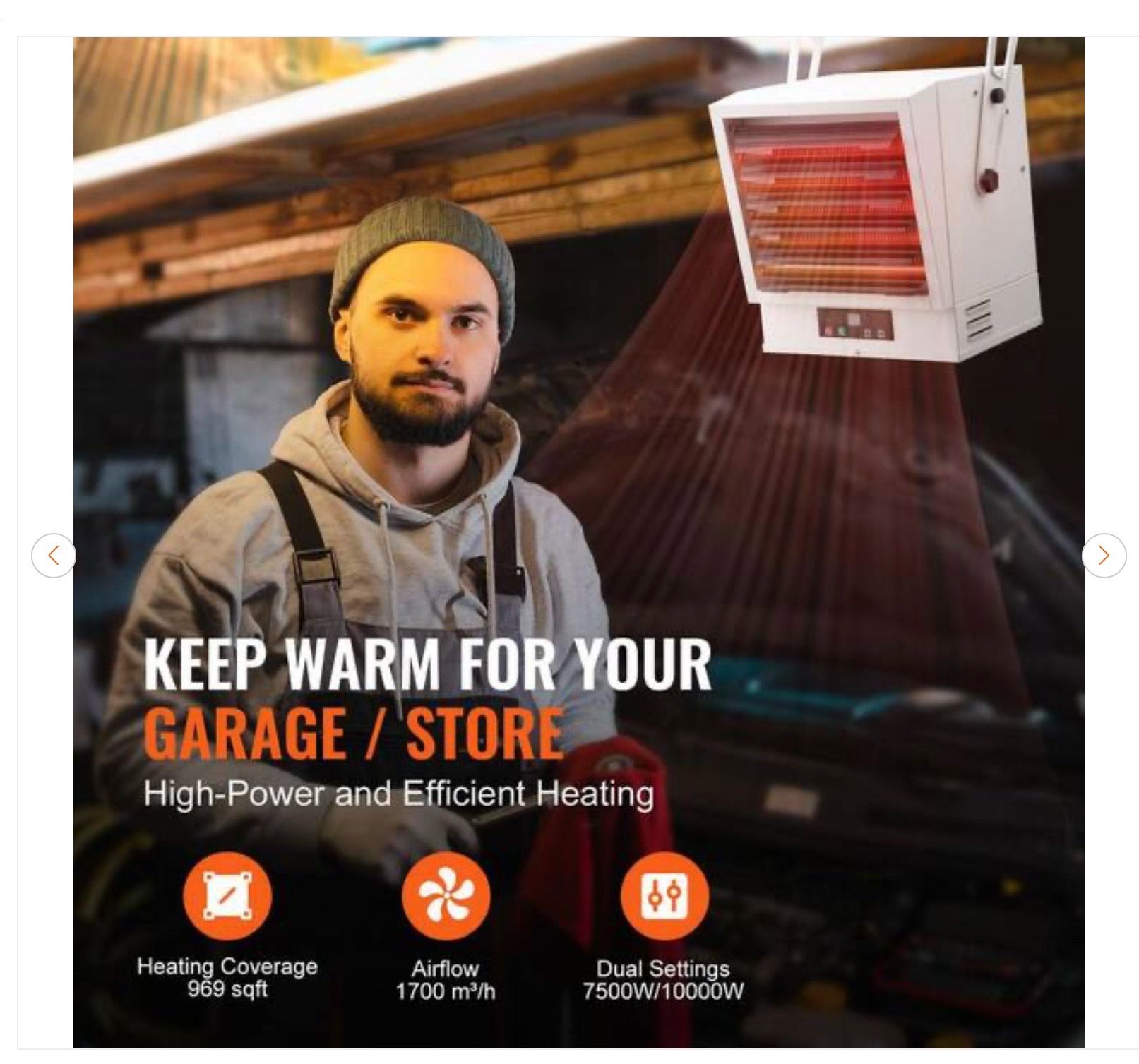 Vevor 10000W Electric Garage Heater - New - photo 2