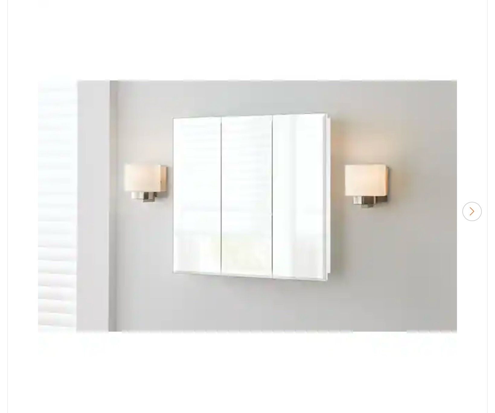 Glacier Bay Medicine Cabinet with Mirror - Silver