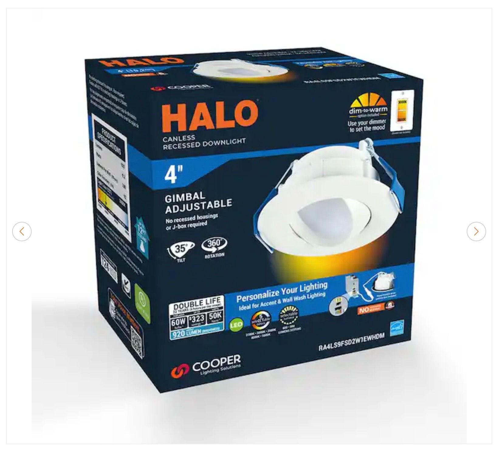 HALO RA 4 in. LED Recessed Light Trim - New - photo 3