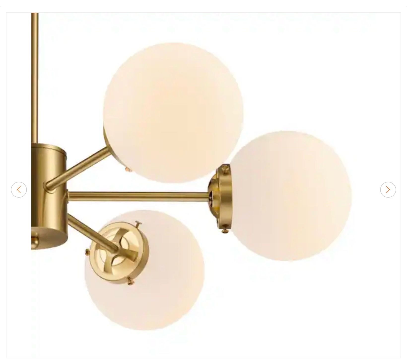 6-Light Brushed Brass Sputnik Chandelier - photo 5