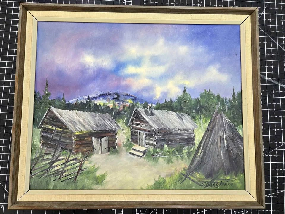 Framed Impressionistic Oil Painting - Rustic Landscape