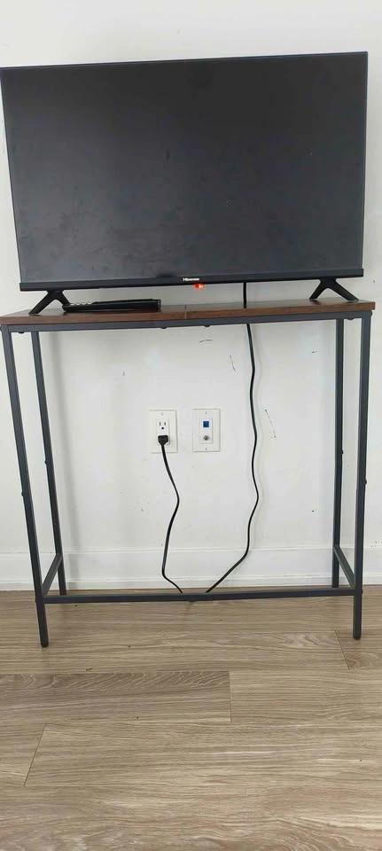 Console Table Entryway Sofa Table Black Metal Frame - photo 5