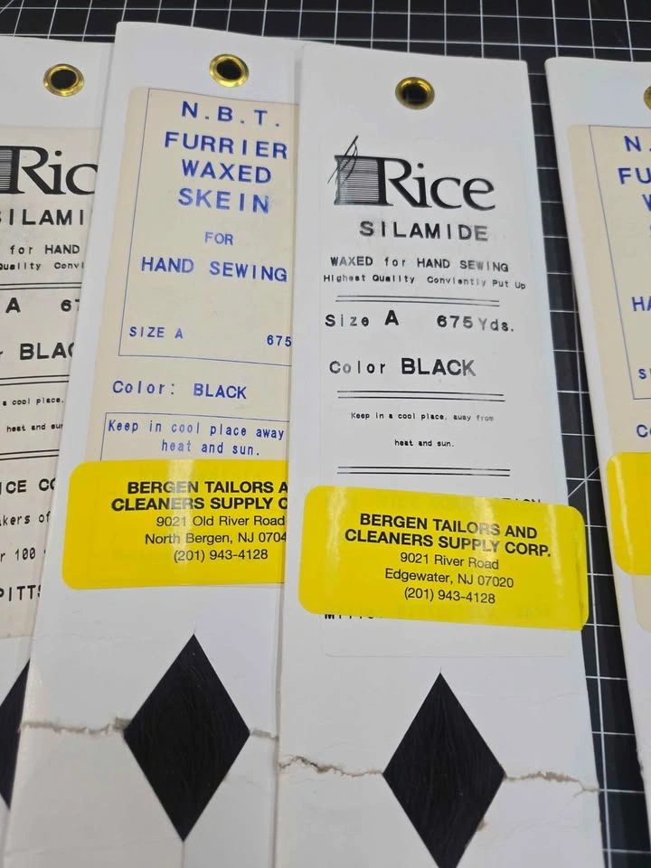 Rice Silamide Hand Sewing Thread Waxed Size A Black - photo 2