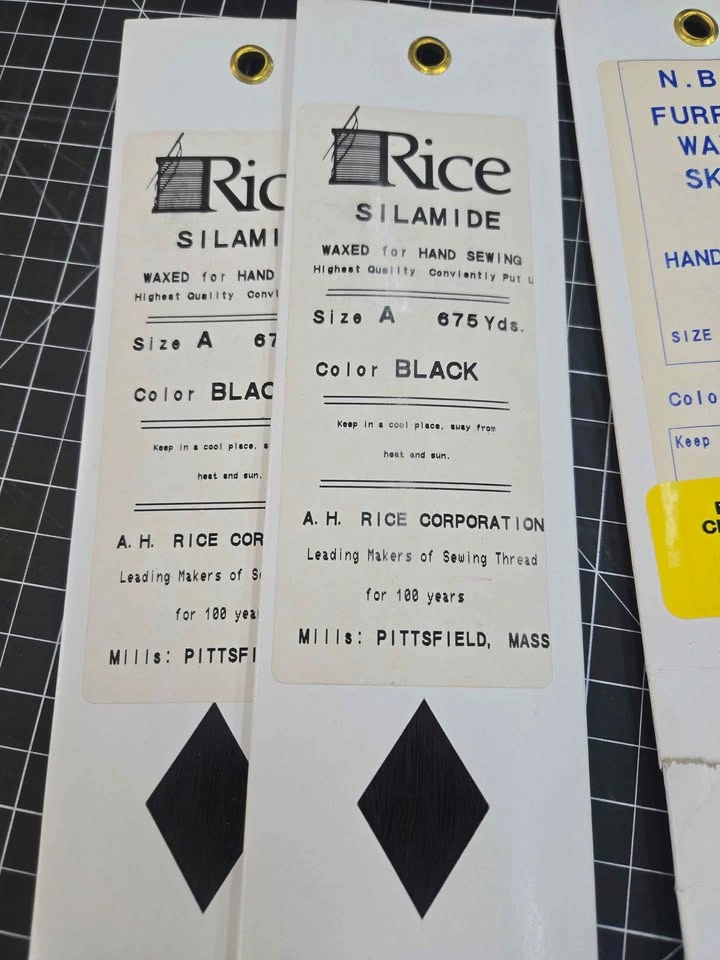 Rice Silamide Hand Sewing Thread Waxed Size A Black - photo 3