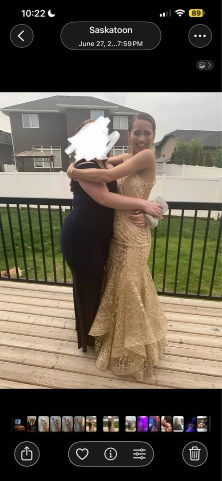 Clarisse Gold Prom Dress Size 2 - photo 3