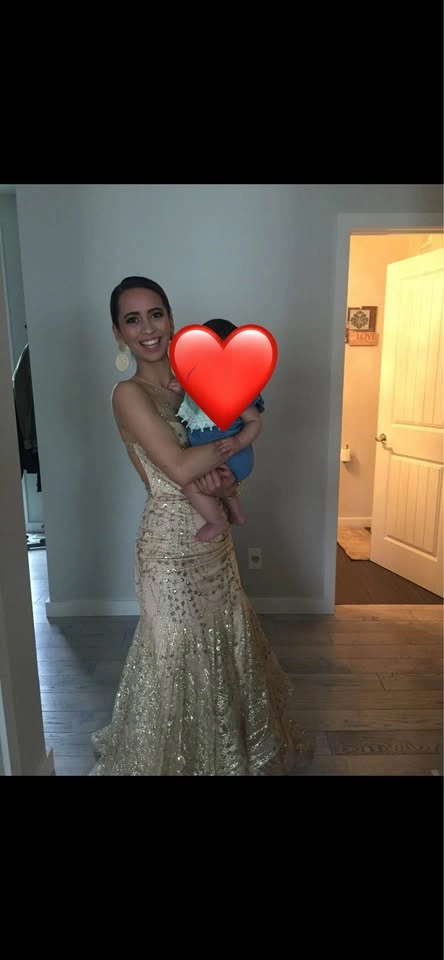 Clarisse Gold Prom Dress Size 2 - photo 4