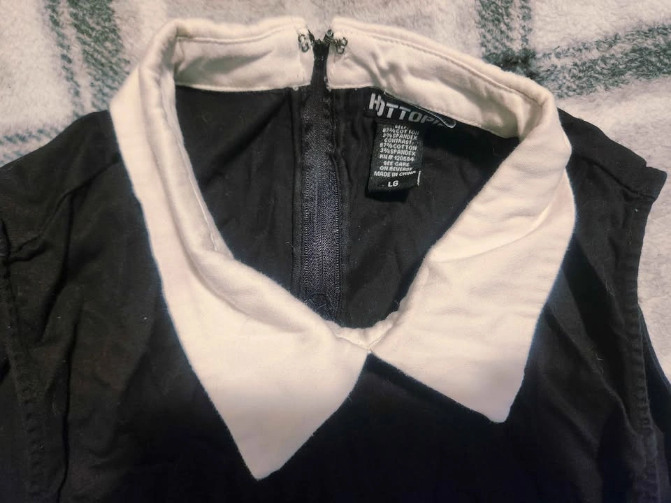 Hot Topic White Collar Goth Wednesday Dress - photo 2